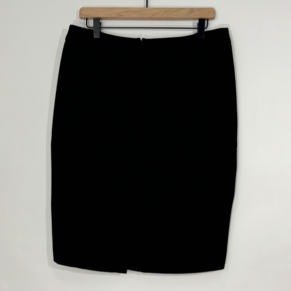 Talbots Women’s Size 12 Large Black White Tweed Front Solid Back Pencil Skirt - Picture 5 of 7